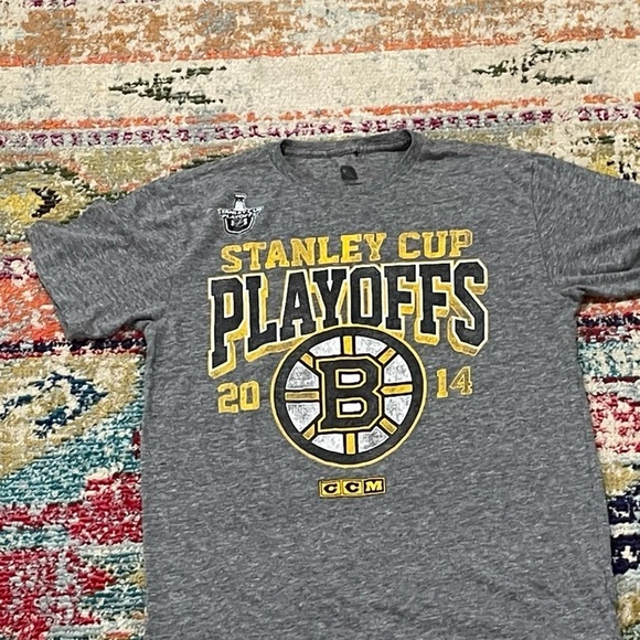 Stanley Cup Playoffs 2014 NFL Hockey Boston Bruins SOFT Graphic Tee Tshirt - Picture 3 of 9